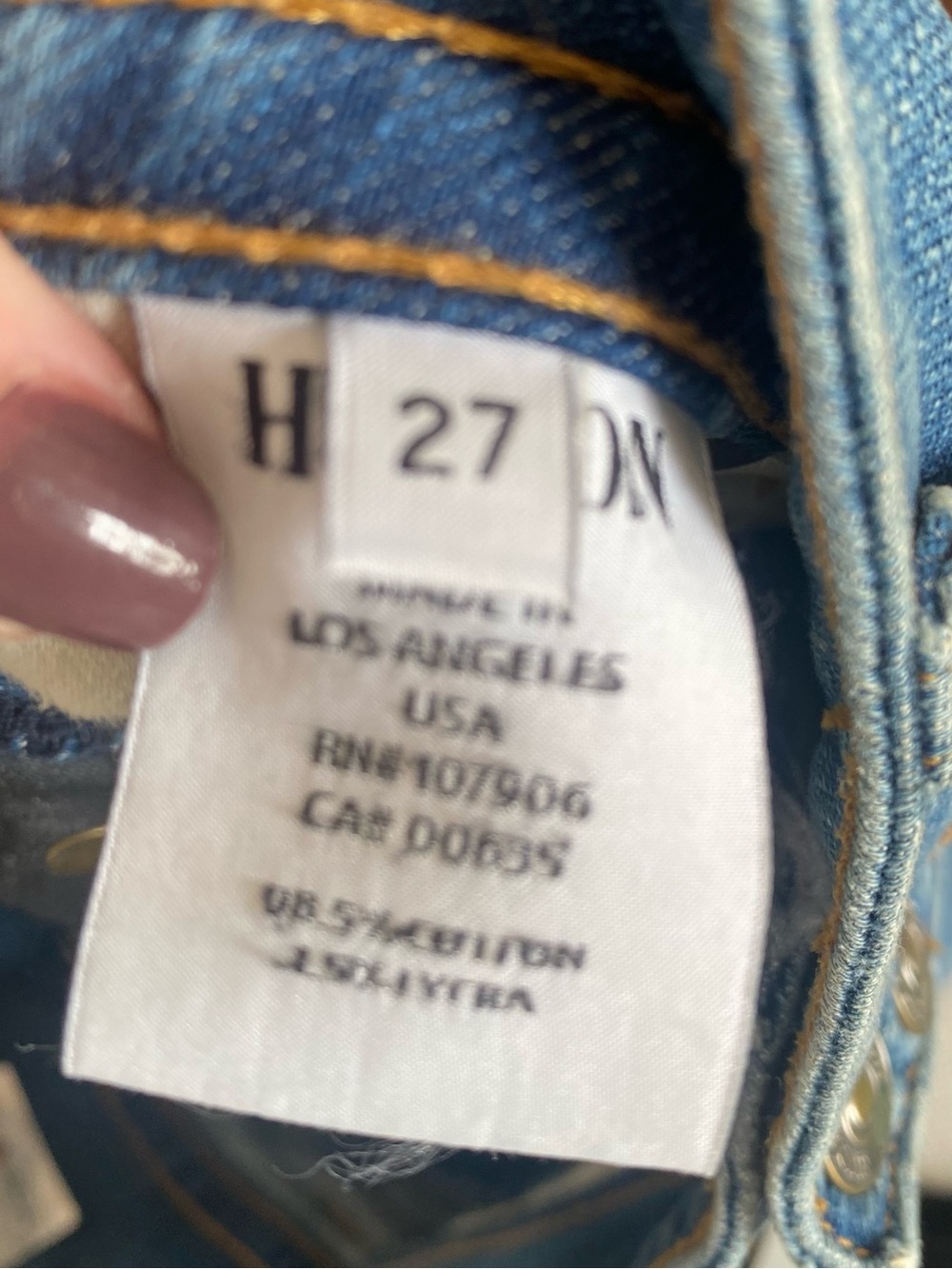 NWT Hudson Signature + Pop Bootcut Jeans Sz 27 Low Rise Y2K Made in USA - Picture 10 of 10